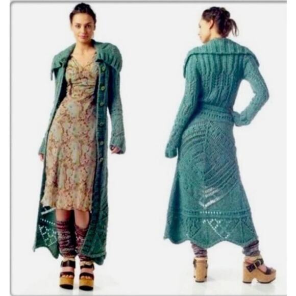 Rare Free People Budapest Daydreamer Long Cardigan Size Small - Picture 2 of 7